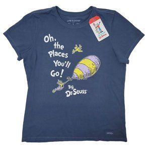 Life is good Dr Seuss NWT "oh the places you'll go" cotton tee shirt size Large